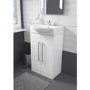 White Free Standing Bathroom Vanity Unit & Basin - W600mm