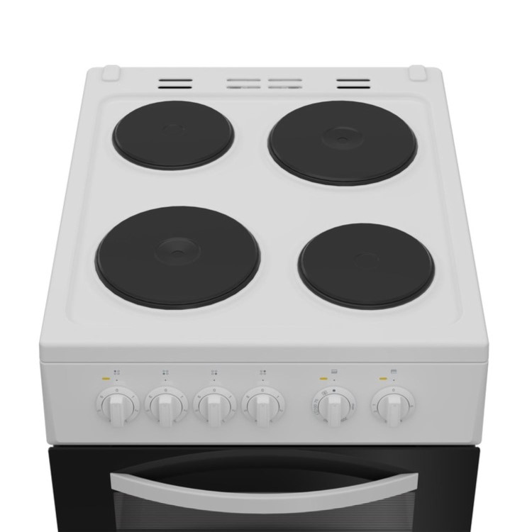 Indesit 50cm Twin Cavity Electric Cooker - White