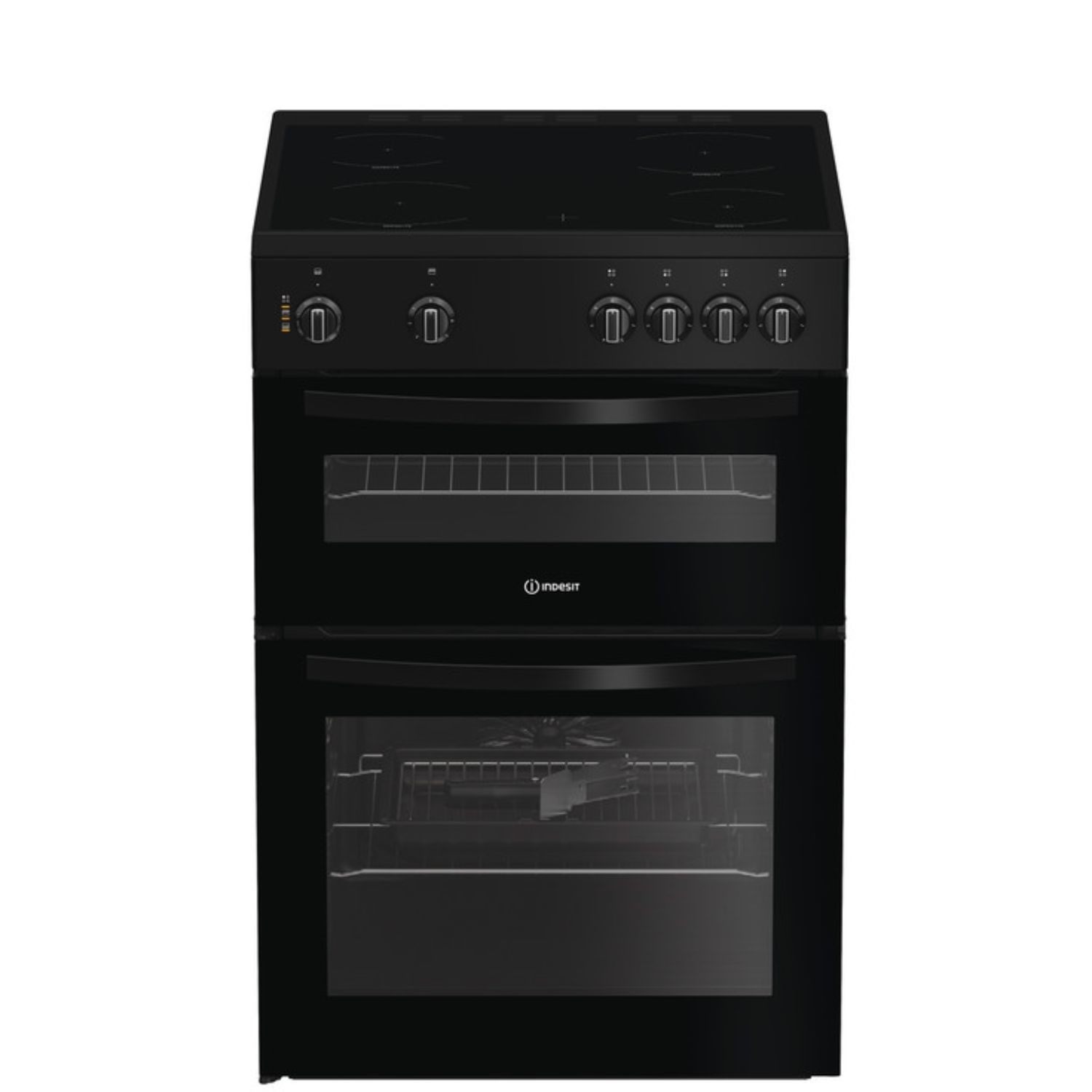 Indesit 60Cm Twin Cavity Electric Cooker  ITE6VMB