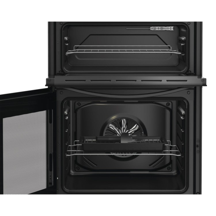 Indesit 60cm Twin Cavity Electric Cooker - Black