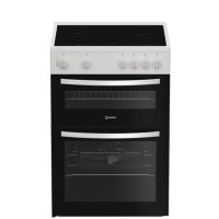 Indesit 60cm Twin Cavity Electric Cooker - White