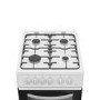 Indesit 50cm Twin Cavity Gas Cooker - White