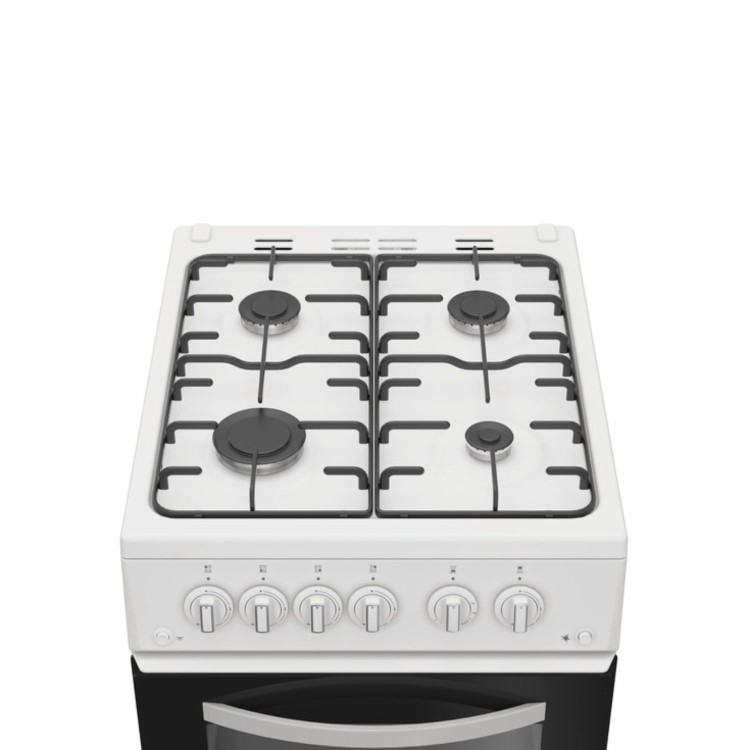 Indesit 50cm Twin Cavity Gas Cooker - White