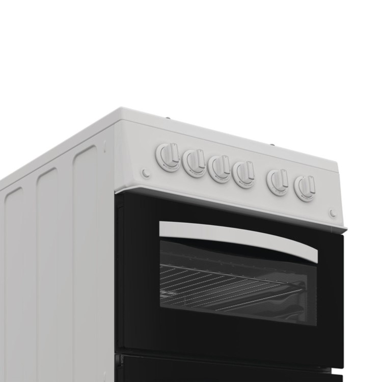 Indesit 50cm Twin Cavity Gas Cooker - White