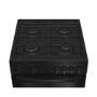 Indesit 60cm Twin Cavity Gas Cooker - Black