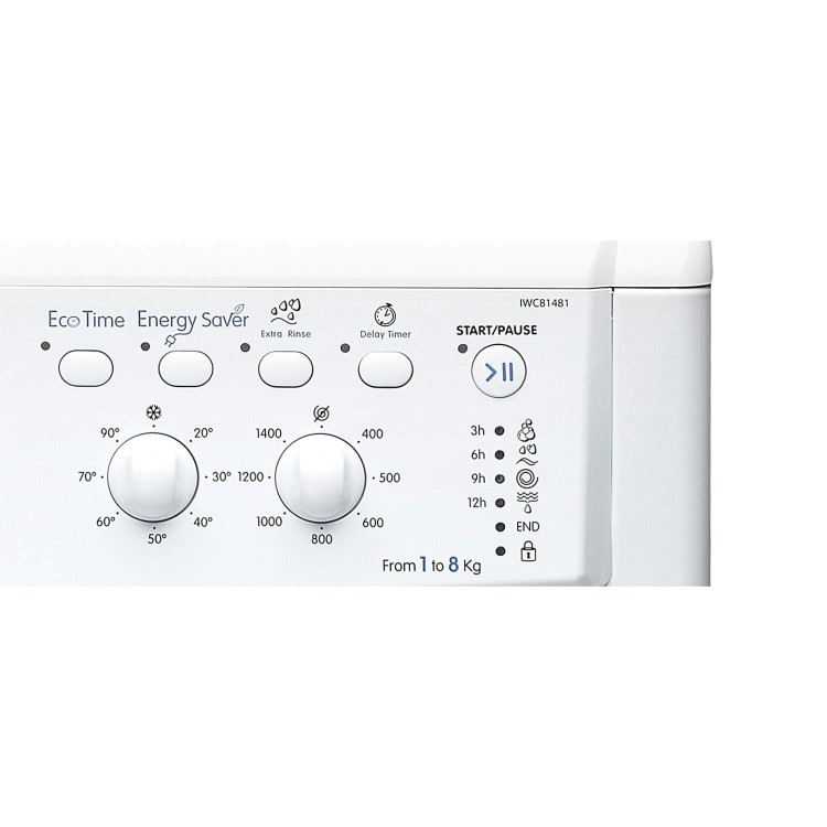 Indesit IWC81481 8kg 1400rpm Freestanding Washing Machine - White