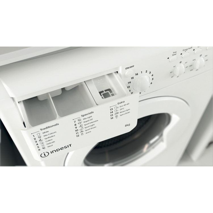 Indesit 8kg 1400rpm Freestanding Washing Machine - White