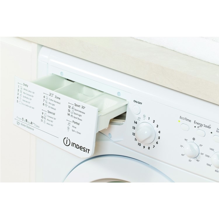 GRADE A2 - Indesit IWC91482ECO 9kg 1400rpm Freestanding Washing Machine - White