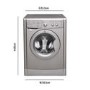 GRADE A3 - Indesit IWDC6125S Start 6/5kg Freestanding Washer Dryer - Silver