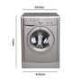 GRADE A1 - Indesit IWDC6125S 6kg Wash 5kg Dry 1200rpm  Freestanding Washer Dryer - Silver