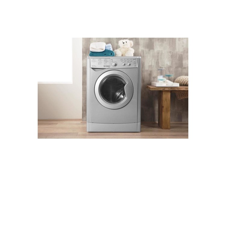 GRADE A3 - Indesit IWDC6125S Start 6/5kg Freestanding Washer Dryer - Silver