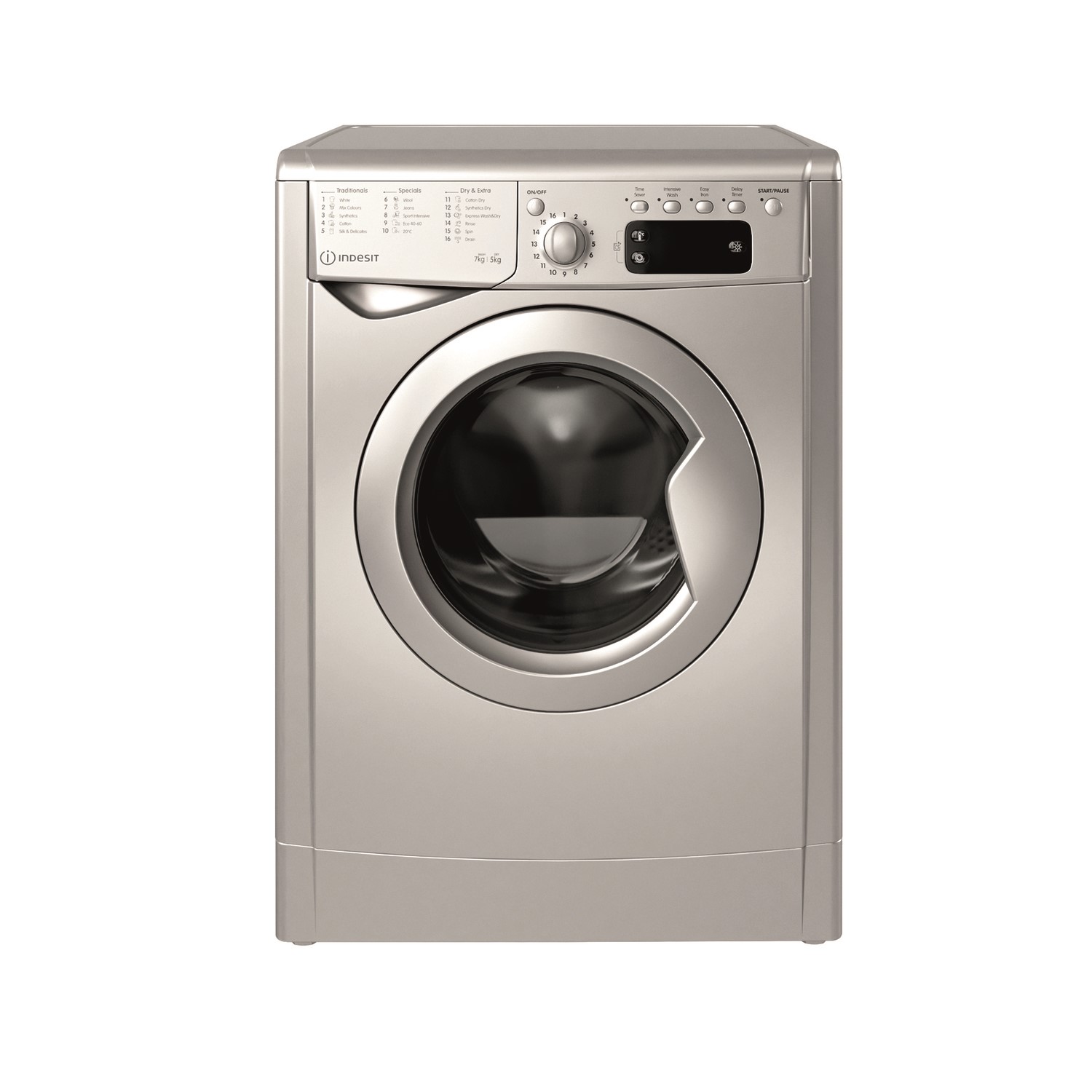 Indesit 7kg Wash 5kg Dry 1400rpm Freestanding Washer Dryer - Silver