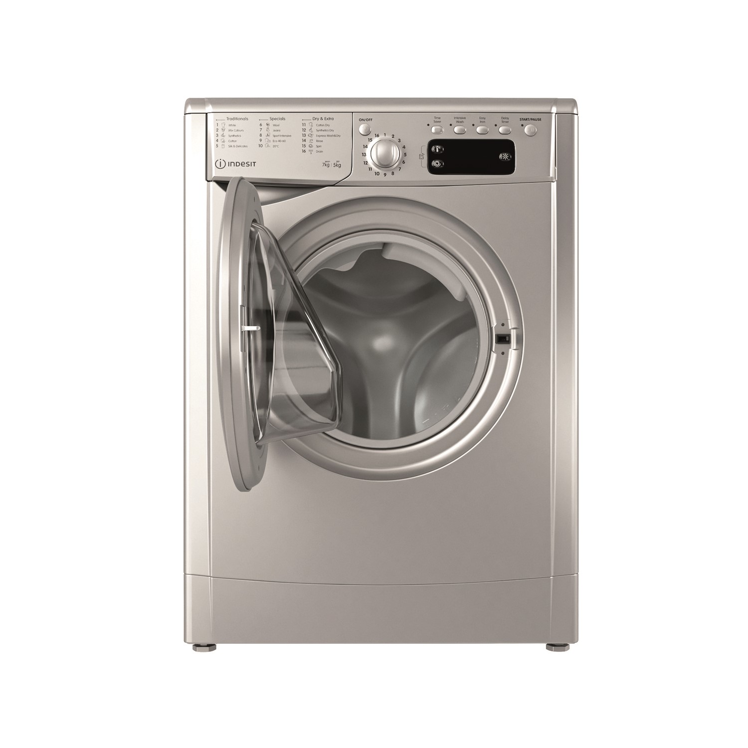 Refurbished Indesit IWDD75145SUKN Freestanding 7/5KG 1400 Spin Washer