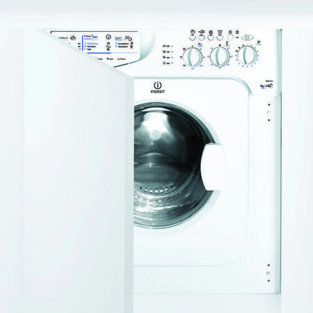 GRADE A3 - Heavy cosmetic damage - Indesit IWDE126 6kg Wash 5kg Dry Integrated Washer Dryer