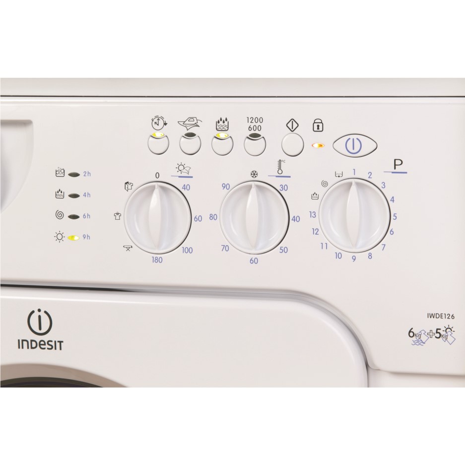 Indesit IWDE126 6kg Wash 5kg Dry 1200rpm Integrated Washer Dryer