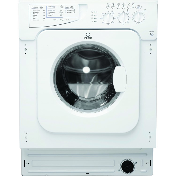 GRADE A2 - Indesit IWME127 7kg 1200rpm A+ Integrated Washing Machine - White