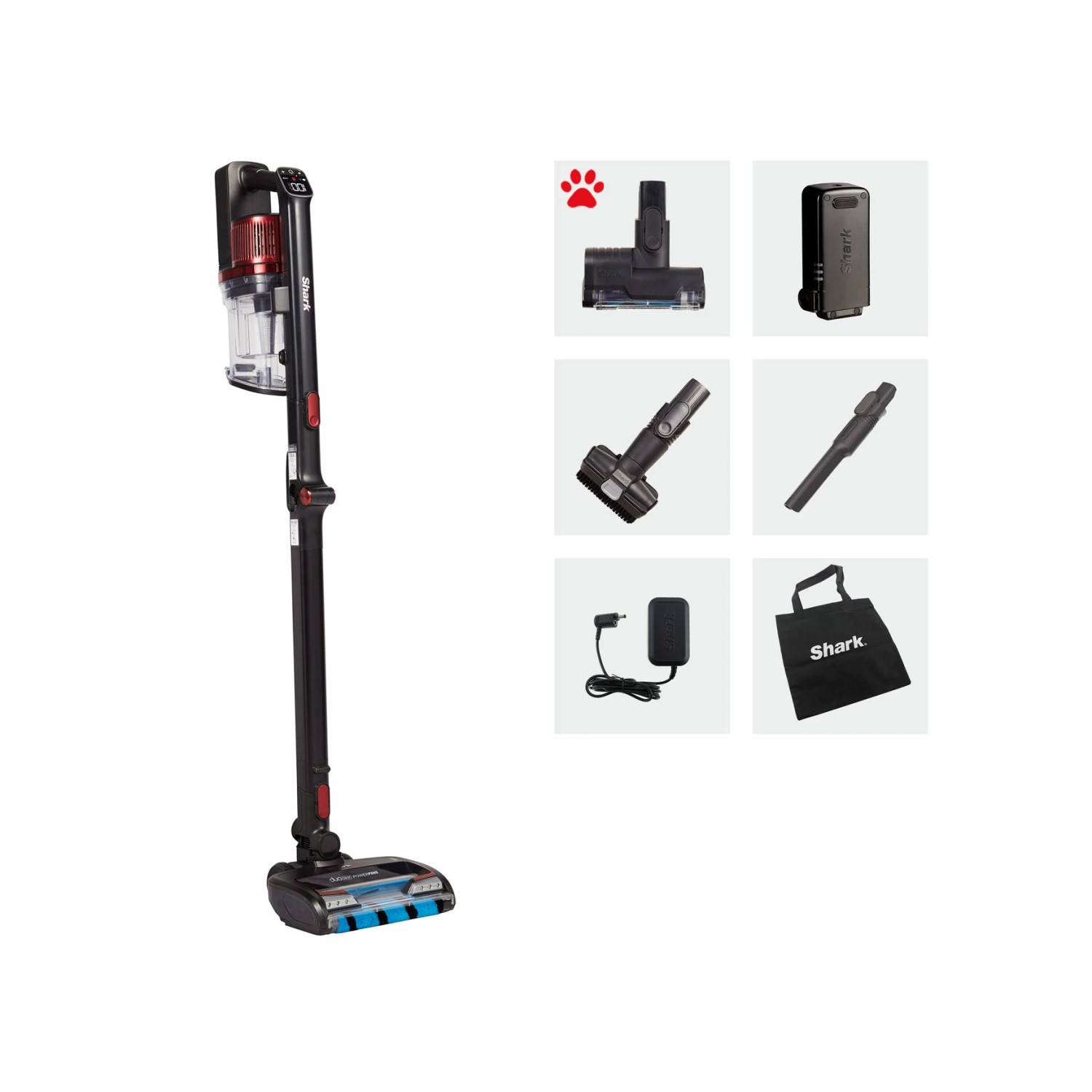 Shark Anti Hair Wrap Stick/Handheld Cordless Vacuum Cleaner with Powerfins and Flexology TruePet