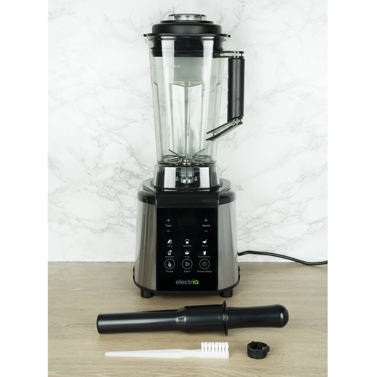 Refurbished electriQ Iqmix-Platinum 1250W Multi Functional Blender Smoothie and Soup Maker with Digital Controls Black