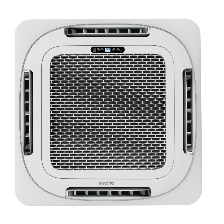 electriQ iQool 24000 BTU Smart A++ Single Split Ceiling Cassette Air Conditioner with Heat Pump - 5m Pipe Kit Included