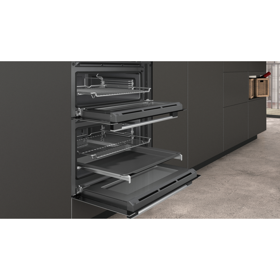 Neff N50 7 Function Electric Built Under Double Oven Stainless Steel