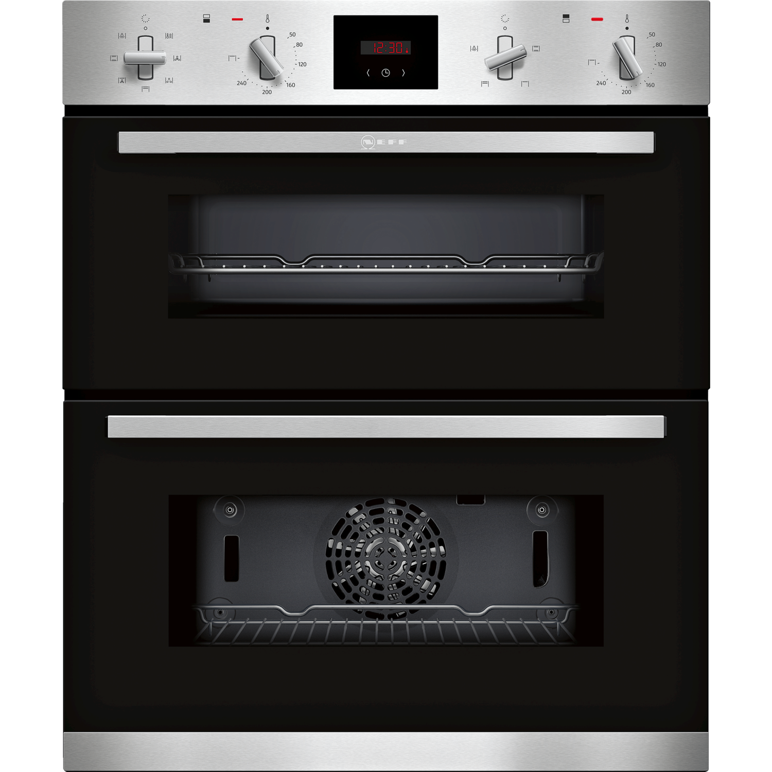 Refurbished Neff N30 J1GCC0AN0B Double Built Under Electric Oven Stainless Steel