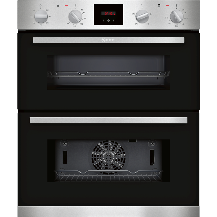 Neff J1HCC0AN0B 5 Function Electric Built Under Double Oven With LCD Display - Stainless Steel