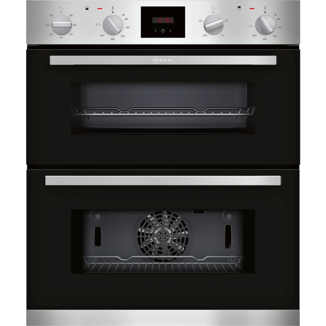 Neff J1HCC0AN0B 5 Function Electric Built Under Double Oven With LCD Display - Stainless Steel