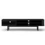 Large Black Oak TV Stand with Storage - TV's up to 77" - Jarel