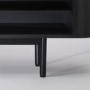 Large Black Oak TV Stand with Storage - TV's up to 77" - Jarel