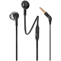 JBL Tune 205 - In-Ear Headphone with One-Button Remote/Mic - Black