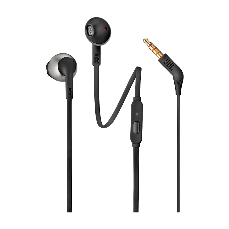 JBL Tune 205 - In-Ear Headphone with One-Button Remote/Mic - Black