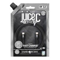 Juice 1M Braided Type-C to Type-C Cable - Black