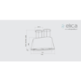 Elica JULIETTE 90cm Ceiling Mounted Decorative Cooker Hood