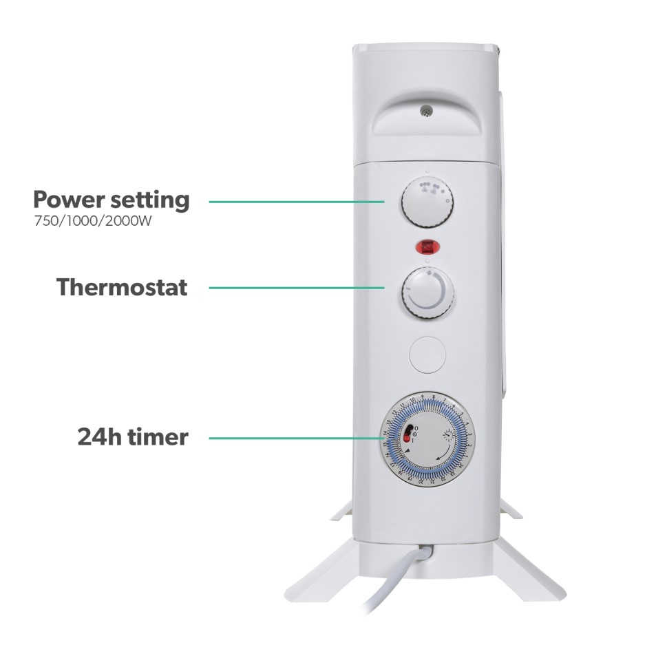 Argo 2000 W Convector Heater with Turbo Fan and Timer. PRICE DROP THIS