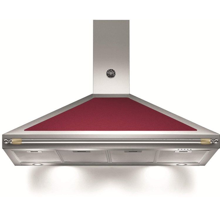 Bertazzoni K-120-HER-VI-A Heritage 120cm Chimney Cooker Hood Burgundy