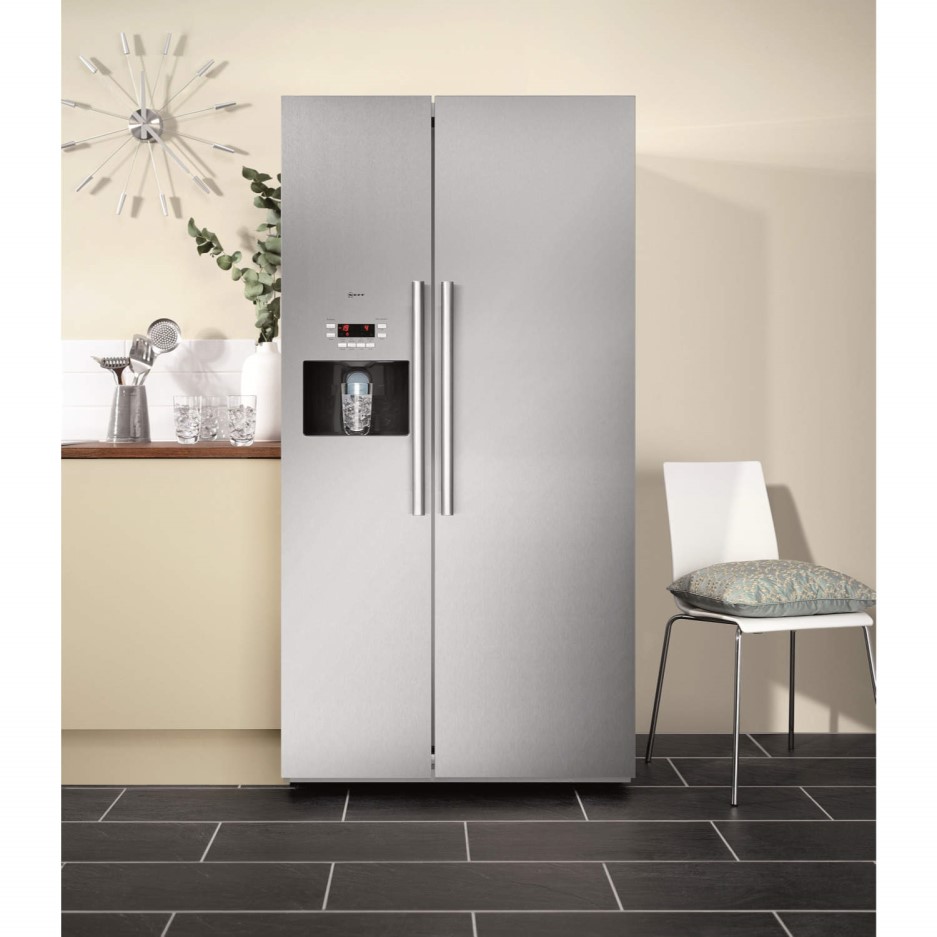 Neff K3990X7GB American Style American Fridge Freezer Fully Clad Stainless Steel with Ice and