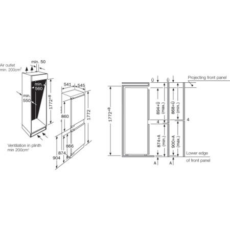 Neff K4254X7GB Series 2 50-50 Integrated Fridge Freezer