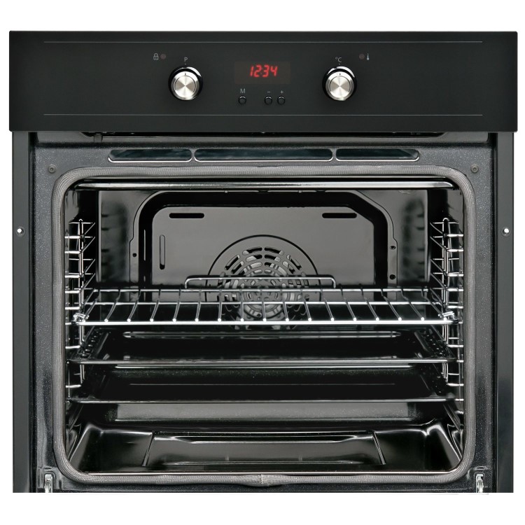 Sharp K61D27BM1 Multifunction Electric Single Oven With Pyrolytic Cleaning Black