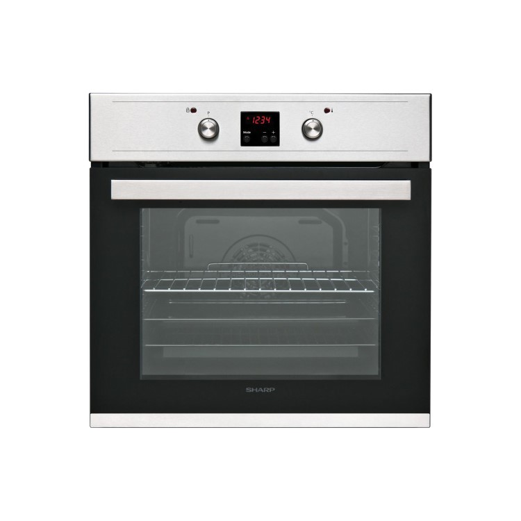 GRADE A2 - Sharp K61D27IM1 Multifunction Electric Single Oven With Pyrolytic Cleaning Stainless Steel