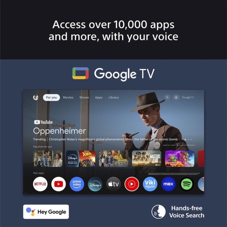 Sony BRAVIA XR K65XR8M25B 65" 4K Ultra HD Smart OLED TV  HDR Dolby Vision & Google TV