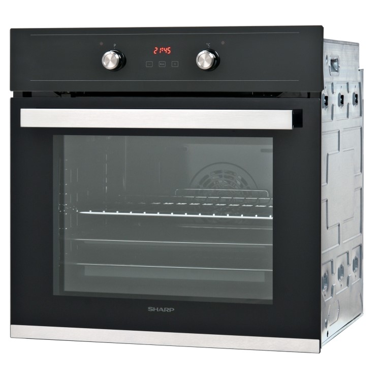 Sharp K69FABK 69L Built-in Single Fan Oven With Touch Control Timer - Black