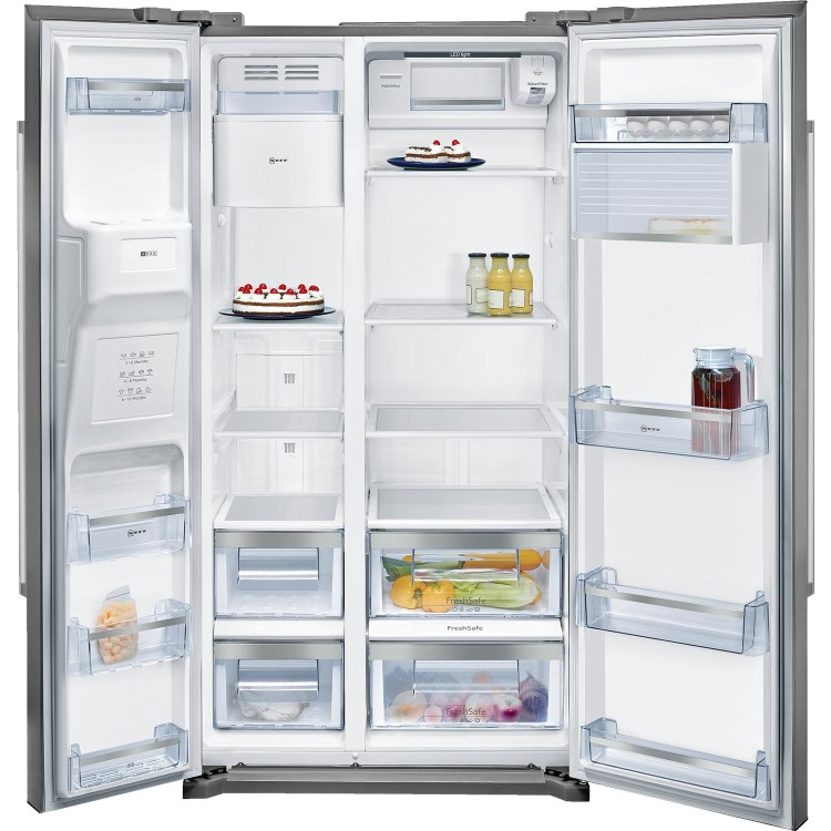 GRADE A3 - Neff KA3902B20G Side-by-side American Fridge Freezer With Ice & Water Dispenser Black