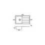 1 Bowl Chrome Stainless Steel Kitchen Sink with Reversible Drainer - CDA