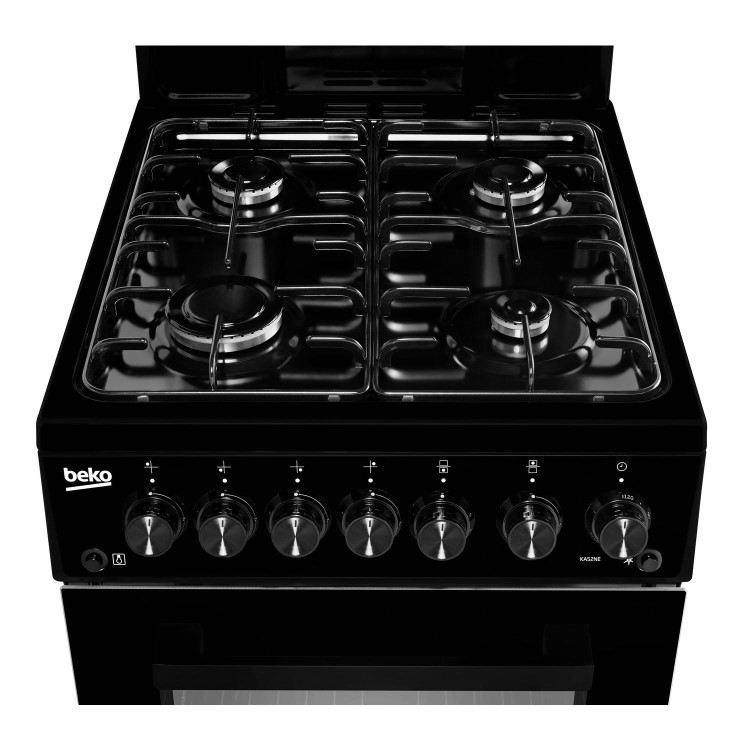 Beko 50cm Gas Cooker With Eye Level Grill - Black