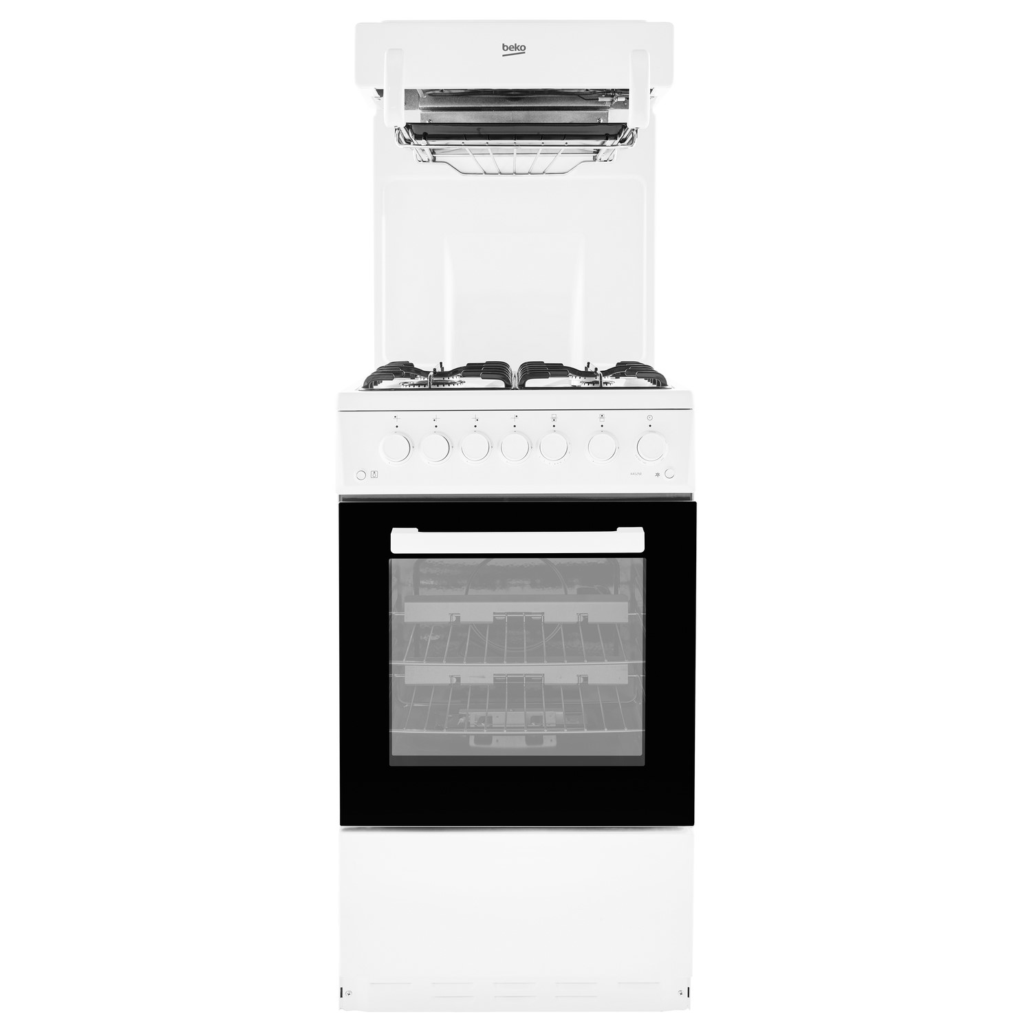 Beko 50cm Gas Cooker With Eye Level Grill - White KA52NEW | Appliances ...