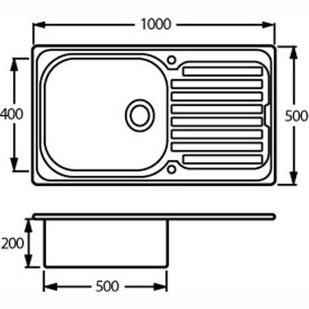 CDA KA61SS Single Bowl Sink