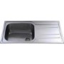 GRADE A1 - CDA KA71SS Large 1.0 Bowl Reversible Stainless Steel Sink