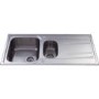 CDA 1.5 Bowl Reversible Drainer Stainless Steel Chrome Inset Kitchen Sink