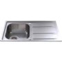 GRADE A2 - Light cosmetic damage - CDA KA80SS 1.0 Bowl Reversible Stainless Steel Sink With Deep Drainer