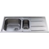 1.5 Bowl Inset Chrome Stainless Steel Kitchen Sink with Deep Reversible Drainer - CDA